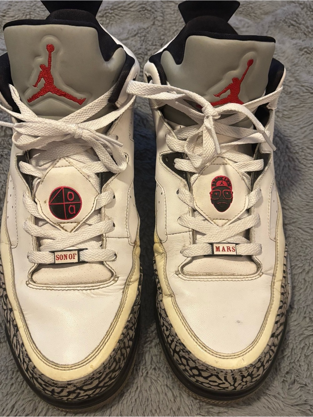 Jordan Men’s White Black Red Athletic Shoes